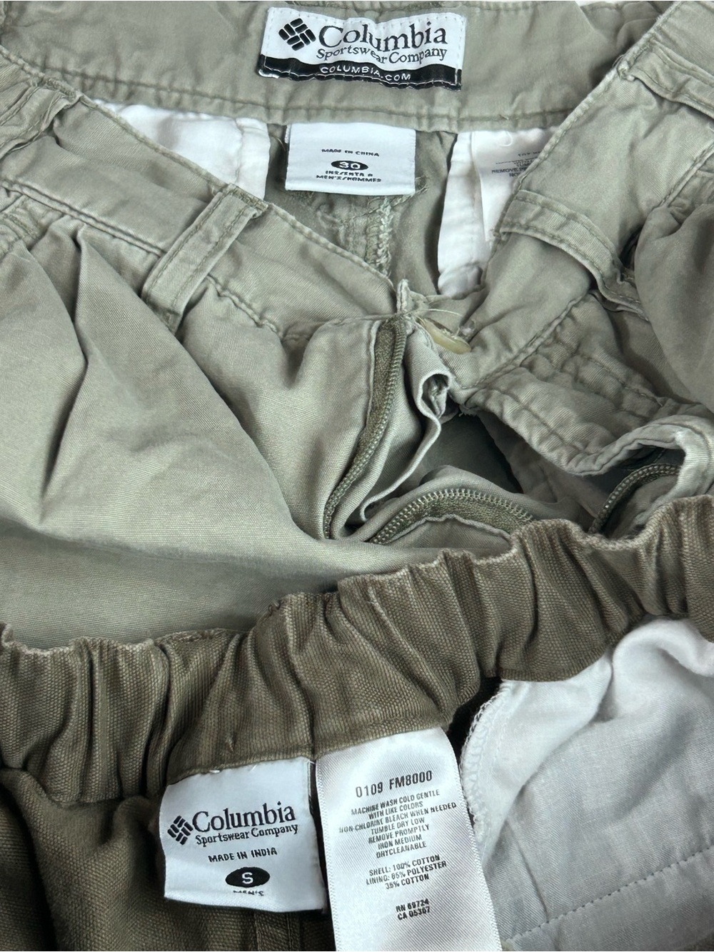 Columbia Cargo Shorts Bundle Mens 30 Gorpcore Hiking Utility Y2K - Picture 3 of 6